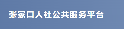 张家口人社公共服务平台