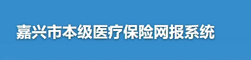 嘉兴市本级医疗保险网报系统